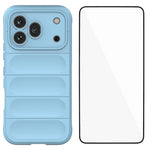 WANLONFENG for Honor 600 Pro 5G TPU Case  HD Series Anti Slip Phone Cover with Tempered Glass
