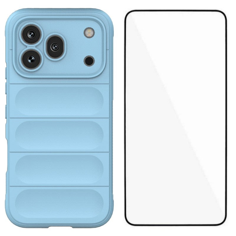 WANLONFENG for Honor 600 Pro 5G TPU Case  HD Series Anti Slip Phone Cover with Tempered Glass