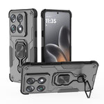 WANLONFENG-mobilcover til Motorola Signature 5G / Motorola Moto X70 Air Pro 5G, PC- og TPU-bagside med stativ og hærdet glas