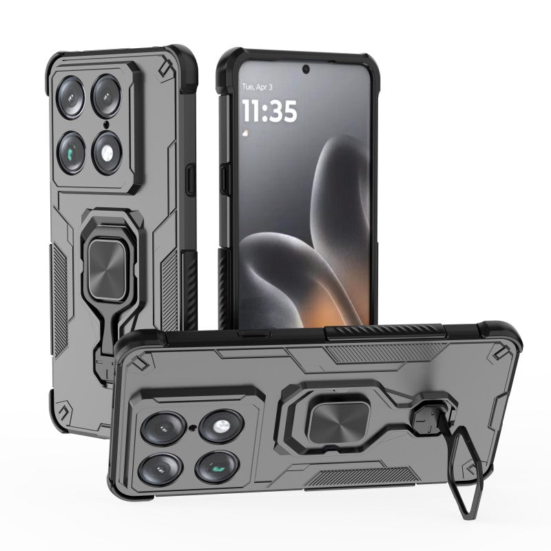 WANLONFENG-mobilcover til Motorola Signature 5G / Motorola Moto X70 Air Pro 5G, PC- og TPU-bagside med stativ og hærdet glas