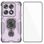 WANLONFENG-mobilcover til Motorola Signature 5G / Motorola Moto X70 Air Pro 5G, PC- og TPU-bagside med stativ og hærdet glas