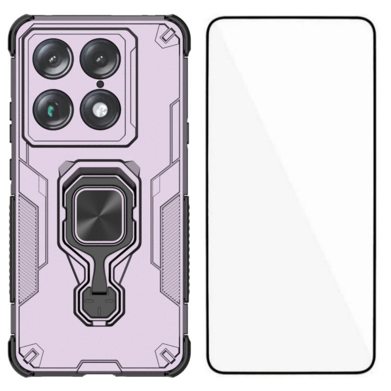 WANLONFENG-mobilcover til Motorola Signature 5G / Motorola Moto X70 Air Pro 5G, PC- og TPU-bagside med stativ og hærdet glas