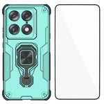 WANLONFENG-mobilcover til Motorola Signature 5G / Motorola Moto X70 Air Pro 5G, PC- og TPU-bagside med stativ og hærdet glas