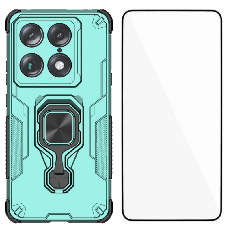 WANLONFENG-mobilcover til Motorola Signature 5G / Motorola Moto X70 Air Pro 5G, PC- og TPU-bagside med stativ og hærdet glas