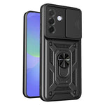 For Samsung Galaxy A27 5G Case with Slide Camera Lid PC + TPU Kickstand Phone Cover