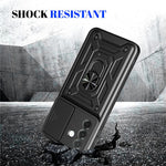 For Samsung Galaxy A27 5G Case with Slide Camera Lid PC + TPU Kickstand Phone Cover