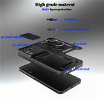 For Samsung Galaxy A27 5G Case with Slide Camera Lid PC + TPU Kickstand Phone Cover