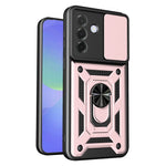 For Samsung Galaxy A27 5G Case with Slide Camera Lid PC + TPU Kickstand Phone Cover