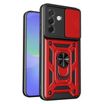 For Samsung Galaxy A27 5G Case with Slide Camera Lid PC + TPU Kickstand Phone Cover