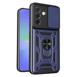 For Samsung Galaxy A27 5G Case with Slide Camera Lid PC + TPU Kickstand Phone Cover
