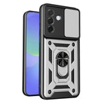 For Samsung Galaxy A27 5G Case with Slide Camera Lid PC + TPU Kickstand Phone Cover