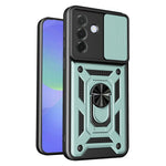 AMORUS For Samsung Galaxy A27 5G Case Kickstand PC + TPU Phone Cover with Camera Lens Slider