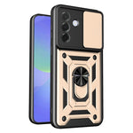 AMORUS For Samsung Galaxy A27 5G Case Kickstand PC + TPU Phone Cover with Camera Lens Slider