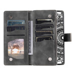 For Xiaomi 17T Wallet Case Mandala Flower Pattern PU Leather Phone Cover with Wrist Strap