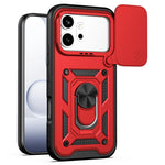 For Honor 600 5G Case with Slide Camera Lid PC + TPU Kickstand Phone Cover