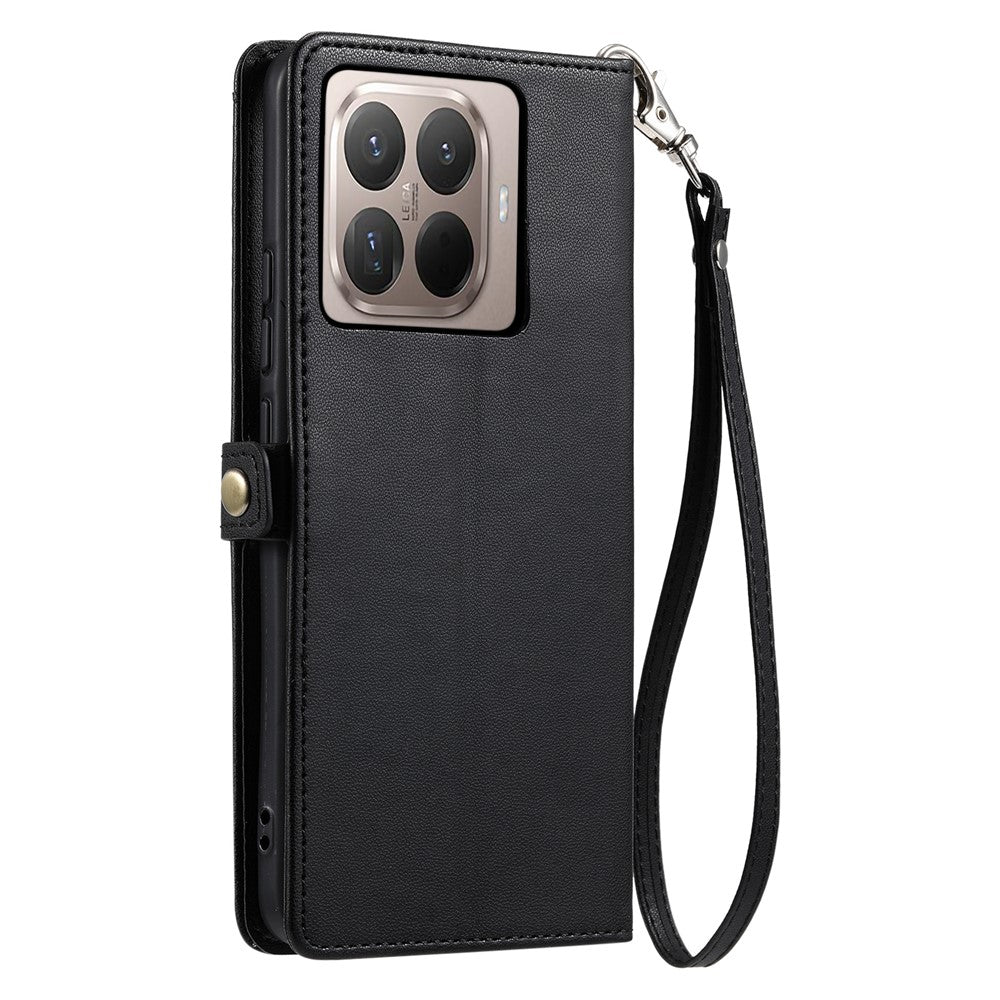 For Xiaomi 17T Leather Case with Wrist Strap Wallet Stand Phone Cover