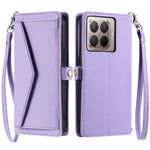 For Xiaomi 17T Leather Case with Wrist Strap Wallet Stand Phone Cover