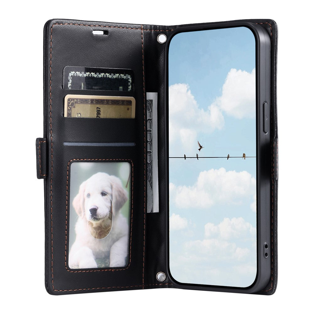 For Xiaomi 17T Pro Leather Case Rhombus Texture Wallet Stand Phone Cover with Wrist Strap
