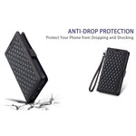 For Xiaomi 17T Pro Leather Case Rhombus Texture Wallet Stand Phone Cover with Wrist Strap
