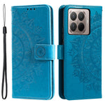 For Xiaomi 17T Stand Case Imprinted Totem PU Leather Wallet Phone Cover with Wrist Strap