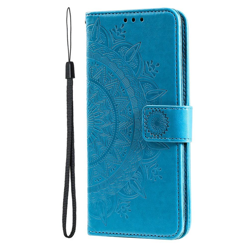 For Xiaomi 17T Stand Case Imprinted Totem PU Leather Wallet Phone Cover with Wrist Strap