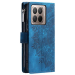 For Xiaomi 17T Pro Wallet Case Mandala Flower Pattern PU Leather Phone Cover with Wrist Strap