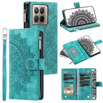 For Xiaomi 17T Pro Wallet Case Mandala Flower Pattern PU Leather Phone Cover with Wrist Strap