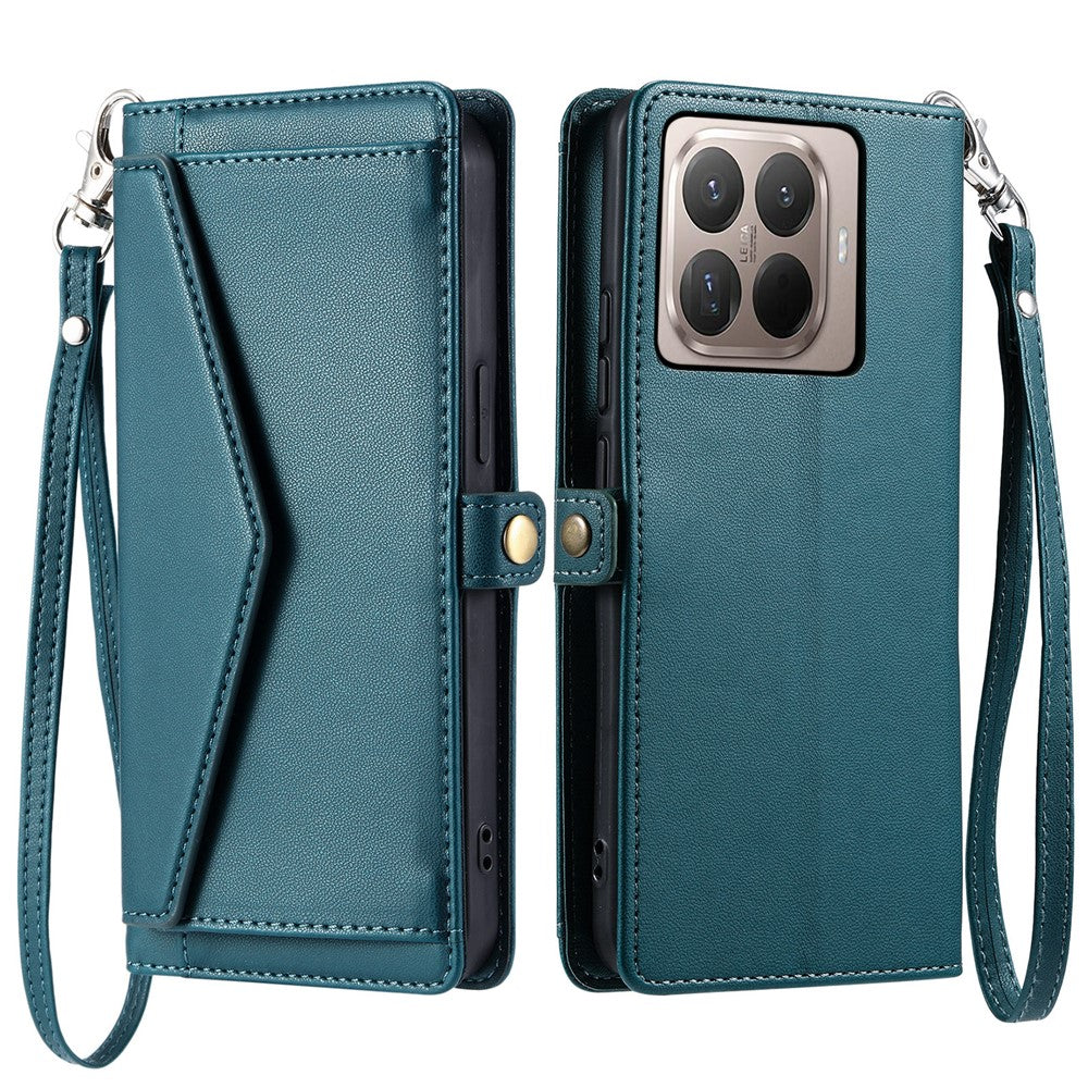 For Xiaomi 17T Pro Leather Case with Wrist Strap Wallet Stand Phone Cover