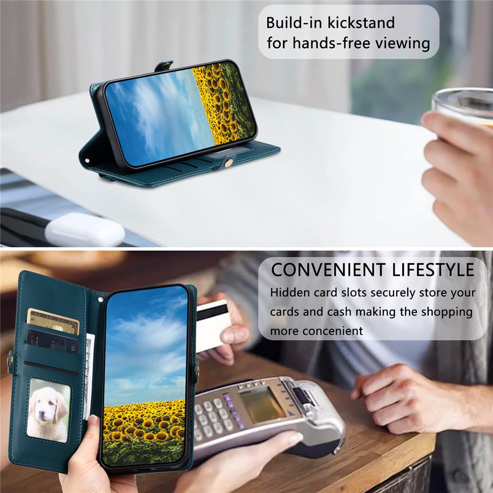 For Xiaomi 17T Pro Leather Case with Wrist Strap Wallet Stand Phone Cover