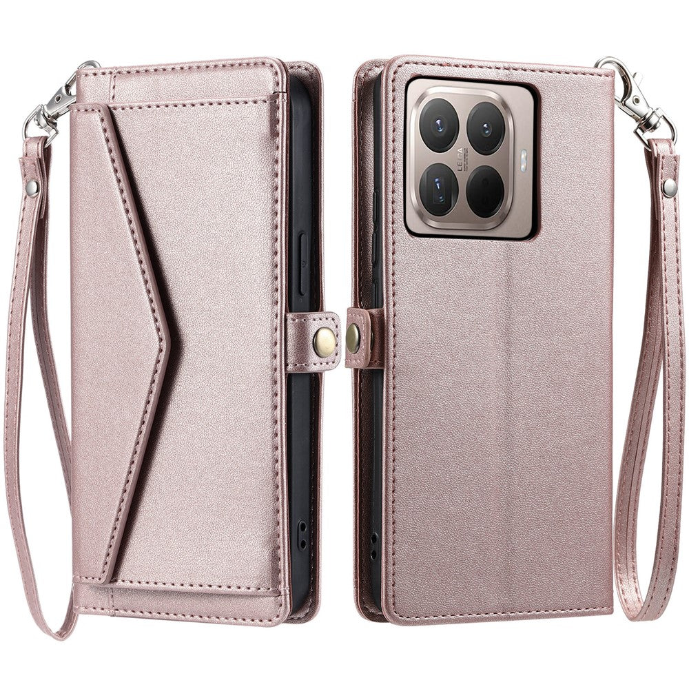 For Xiaomi 17T Pro Leather Case with Wrist Strap Wallet Stand Phone Cover