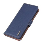 KHAZNEH For Honor 600 5G  /  600 Pro 5G Wallet Case Litchi Texture Genuine Cow Leather Flip Phone Cover