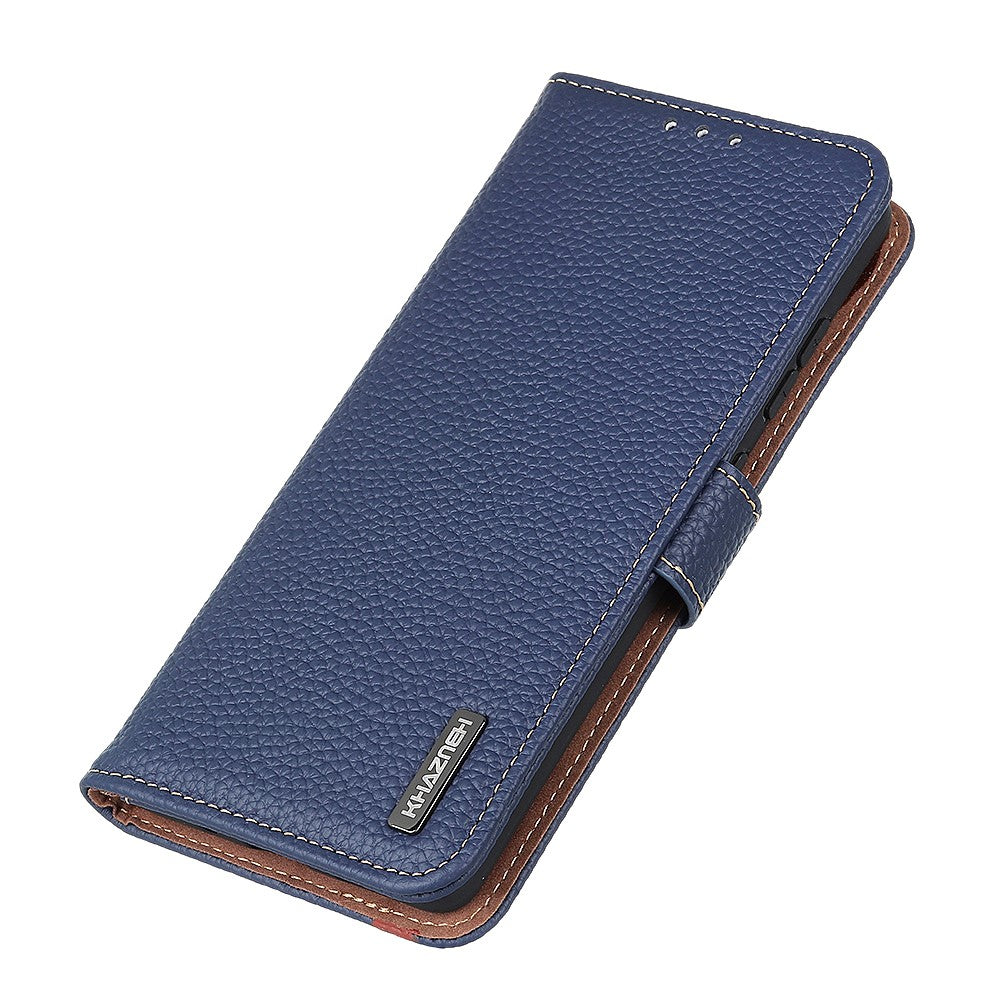 KHAZNEH For Honor 600 5G  /  600 Pro 5G Wallet Case Litchi Texture Genuine Cow Leather Flip Phone Cover