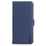 KHAZNEH For Honor 600 5G  /  600 Pro 5G Wallet Case Litchi Texture Genuine Cow Leather Flip Phone Cover
