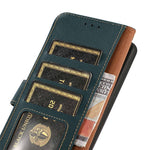 KHAZNEH for Xiaomi 17T Case Genuine Cow Leather RFID Blocking Wallet Phone Cover