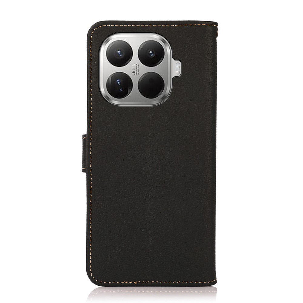KHAZNEH for Xiaomi 17T Pro Case Genuine Cow Leather RFID Blocking Wallet Phone Cover