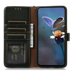 For Xiaomi 17T Case RFID Blocking Genuine Cow Leather Phone Cover Litchi Texture
