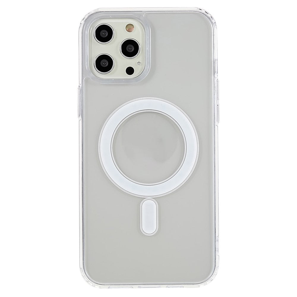 For iPhone 12 Pro Max 6.7 inch Magnetic Phone Case Compatible with MagSafe Hard Acrylic Soft TPU Drop-proof Cover