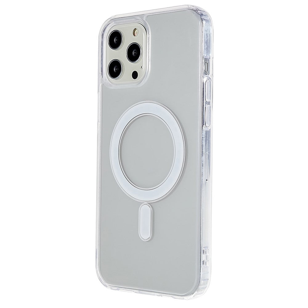 For iPhone 12 Pro Max 6.7 inch Magnetic Phone Case Compatible with MagSafe Hard Acrylic Soft TPU Drop-proof Cover