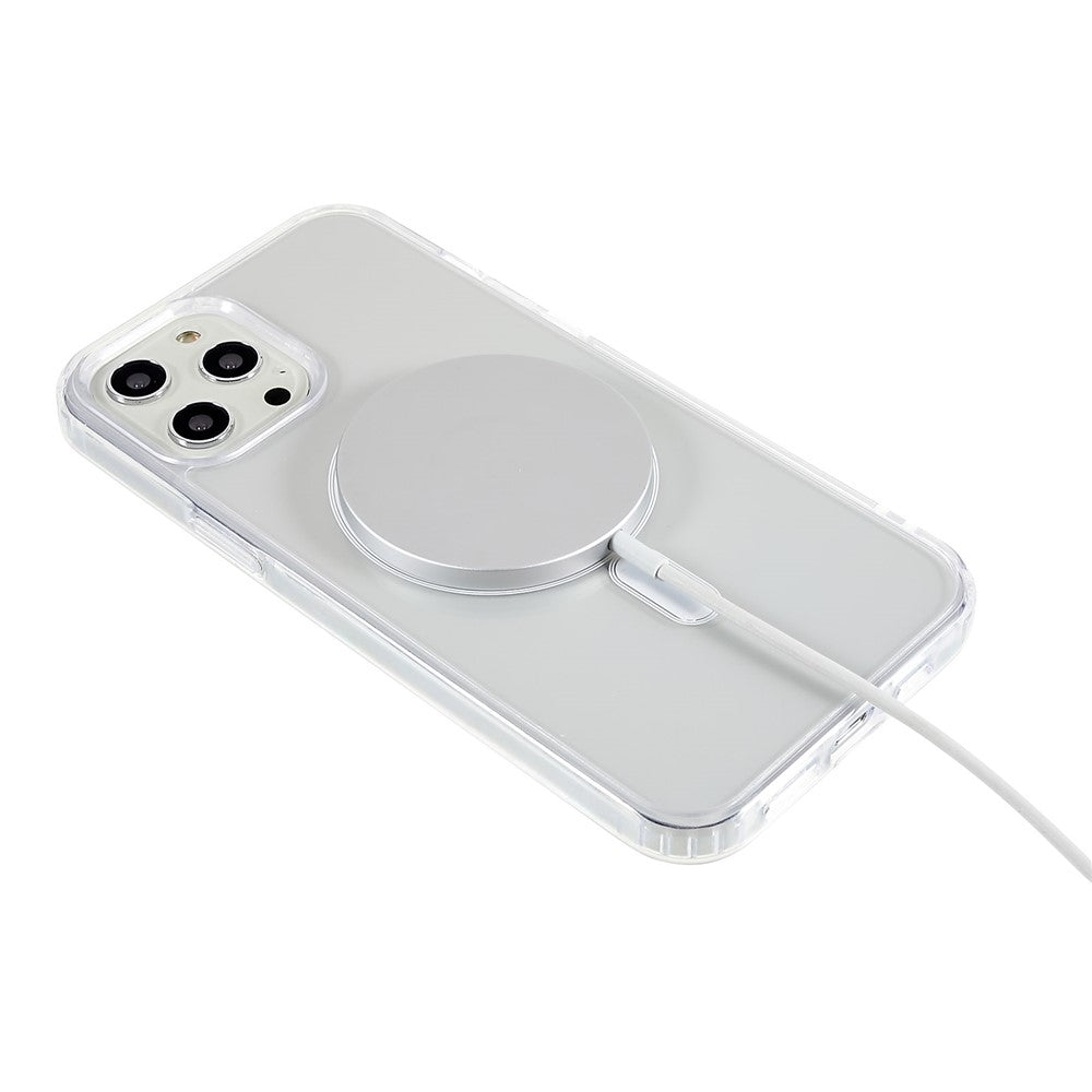 For iPhone 12 Pro Max 6.7 inch Magnetic Phone Case Compatible with MagSafe Hard Acrylic Soft TPU Drop-proof Cover