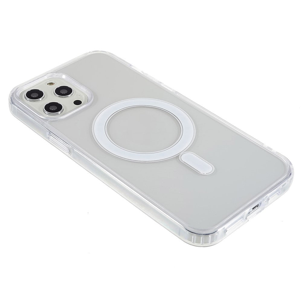 For iPhone 12 Pro Max 6.7 inch Magnetic Phone Case Compatible with MagSafe Hard Acrylic Soft TPU Drop-proof Cover