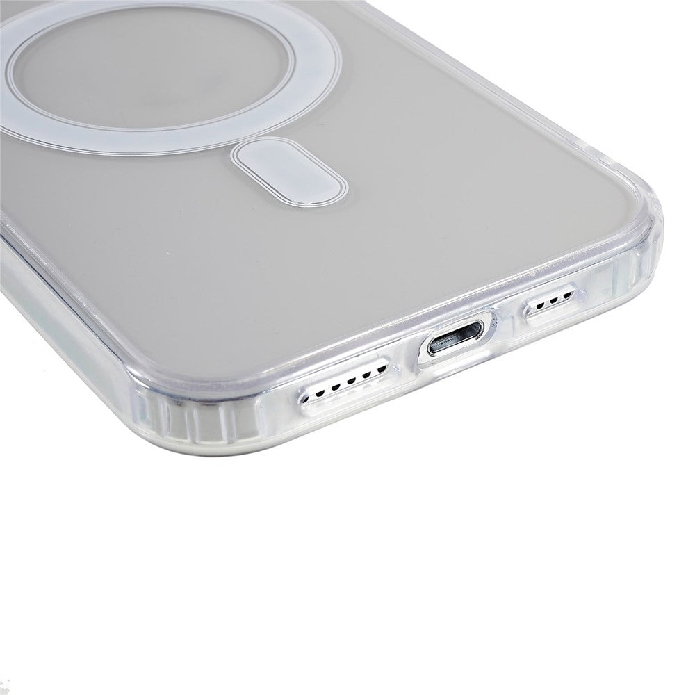 For iPhone 12 Pro Max 6.7 inch Magnetic Phone Case Compatible with MagSafe Hard Acrylic Soft TPU Drop-proof Cover