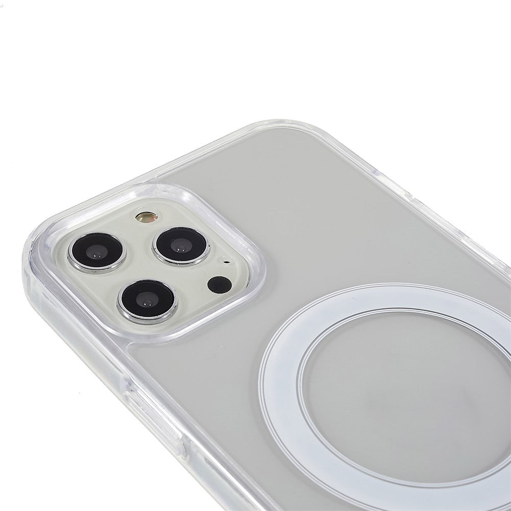 For iPhone 12 Pro Max 6.7 inch Magnetic Phone Case Compatible with MagSafe Hard Acrylic Soft TPU Drop-proof Cover