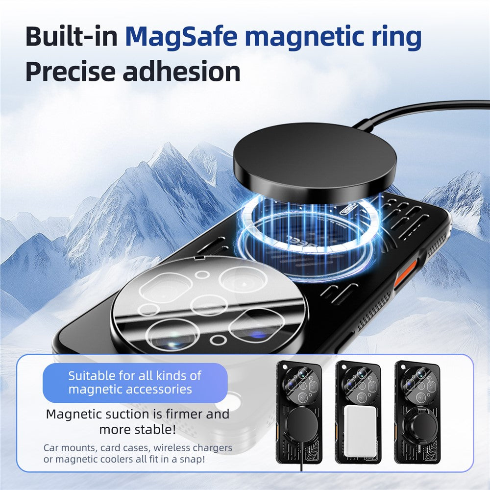 ABEEL For Oppo Find X9 Ultra 5G Magnetic Case Aluminum Alloy + PC + TPU Hollow Heat Dissipation Phone Cover