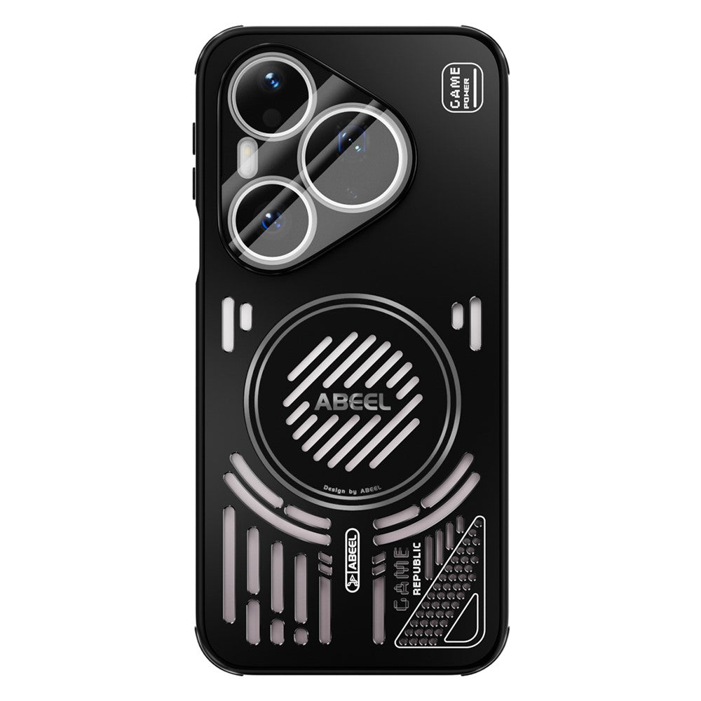ABEEL Magnetiskt Skal För Huawei Pura 90 Pro Aluminiumlegering + PC + TPU Ihåligt Värmeavledande mobilskal