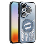 ABEEL Magnetiskt Skal För Huawei Pura 90 Pro Aluminiumlegering + PC + TPU Ihåligt Värmeavledande mobilskal