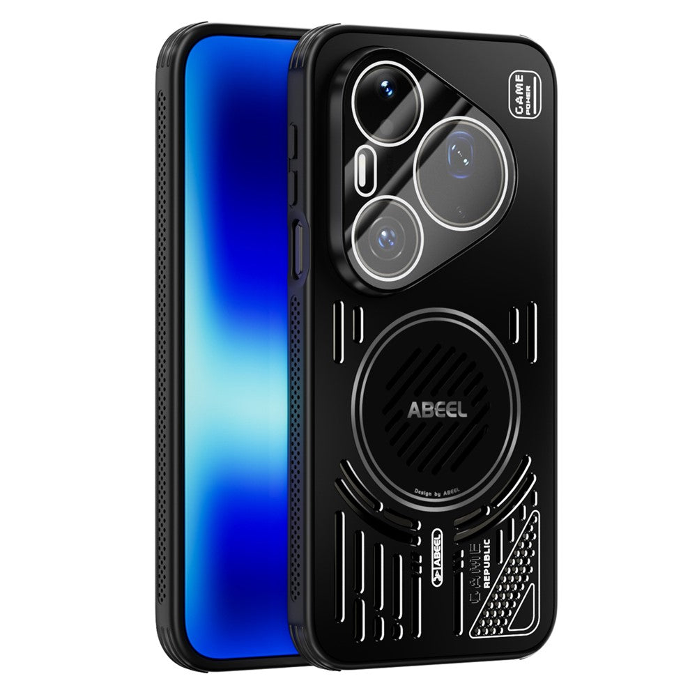 ABEEL Magnetiskt Skal För Huawei Pura 90 Pro Max Aluminiumlegering + PC + TPU Ihåligt Värmeavledande mobilskal