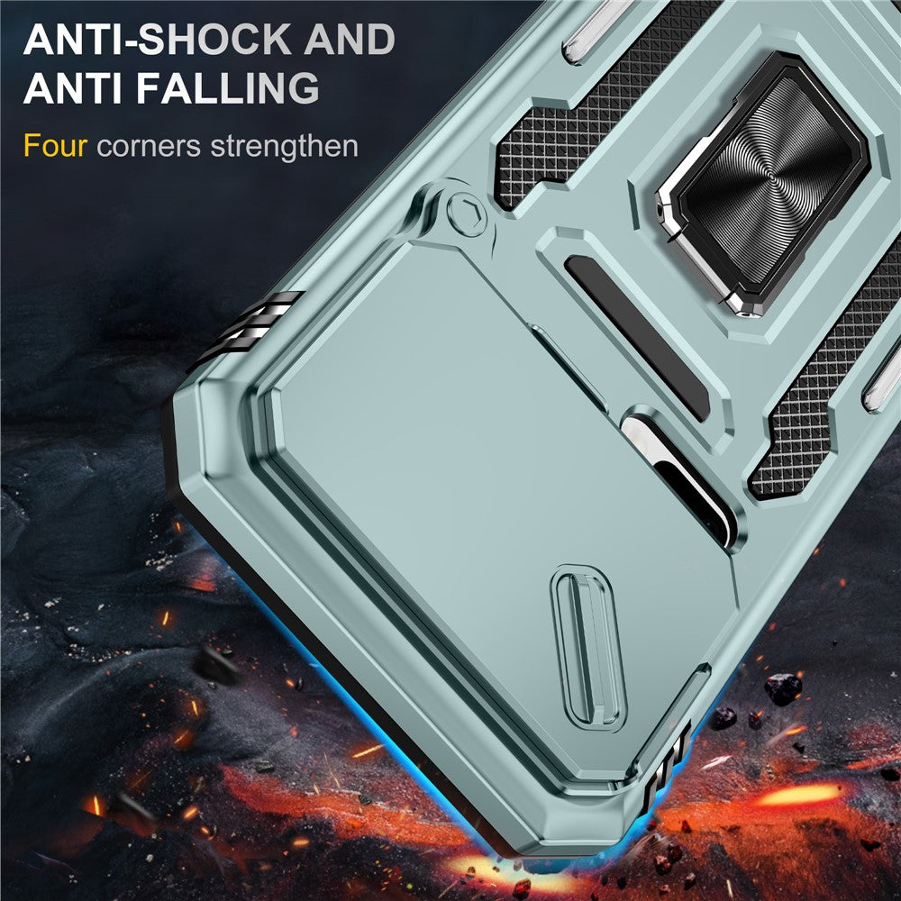 For Xiaomi 17 Pro Max Case Kickstand Slide Lens Lid PC + TPU Drop-Proof Phone Cover
