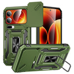 For Xiaomi 17 Pro Max Case Kickstand Slide Lens Lid PC + TPU Drop-Proof Phone Cover