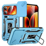 For Xiaomi 17 Pro Max Case Kickstand Slide Lens Lid PC + TPU Drop-Proof Phone Cover