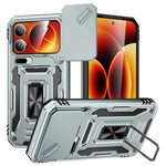 For Xiaomi 17 Pro Max Case Kickstand Slide Lens Lid PC + TPU Drop-Proof Phone Cover